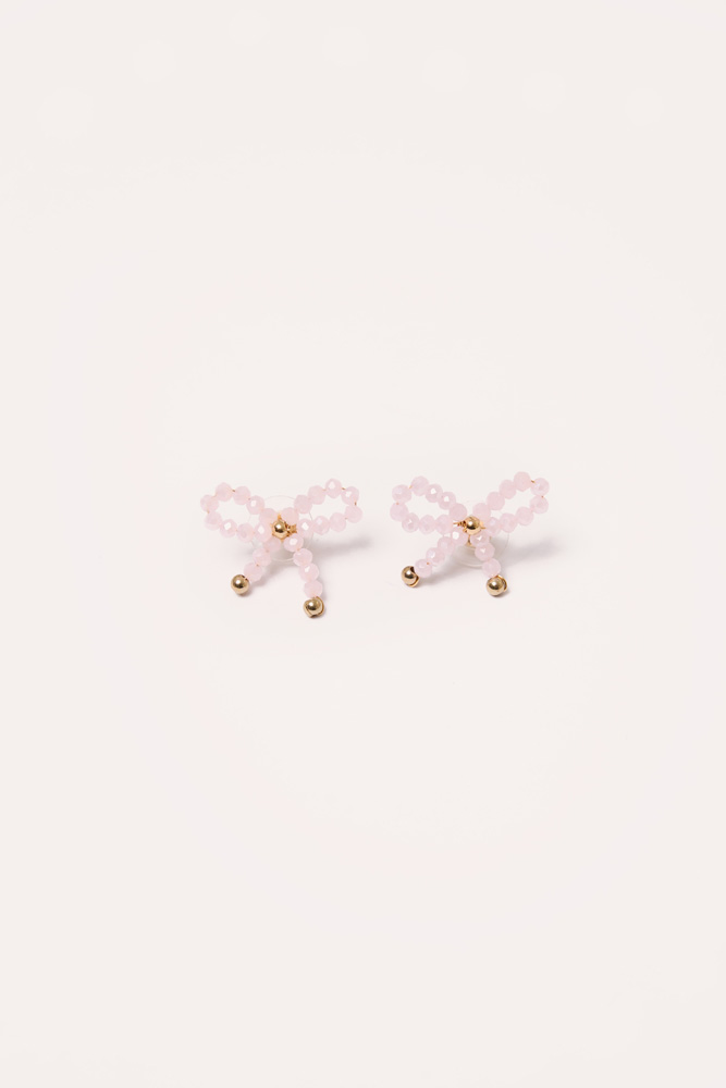 Pink Bow Oorbel - Afbeelding 2