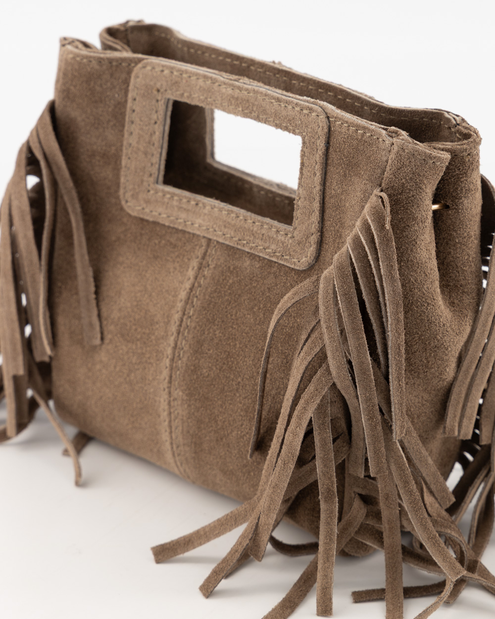 Sylvie Suede Tas - Taupe - Afbeelding 4