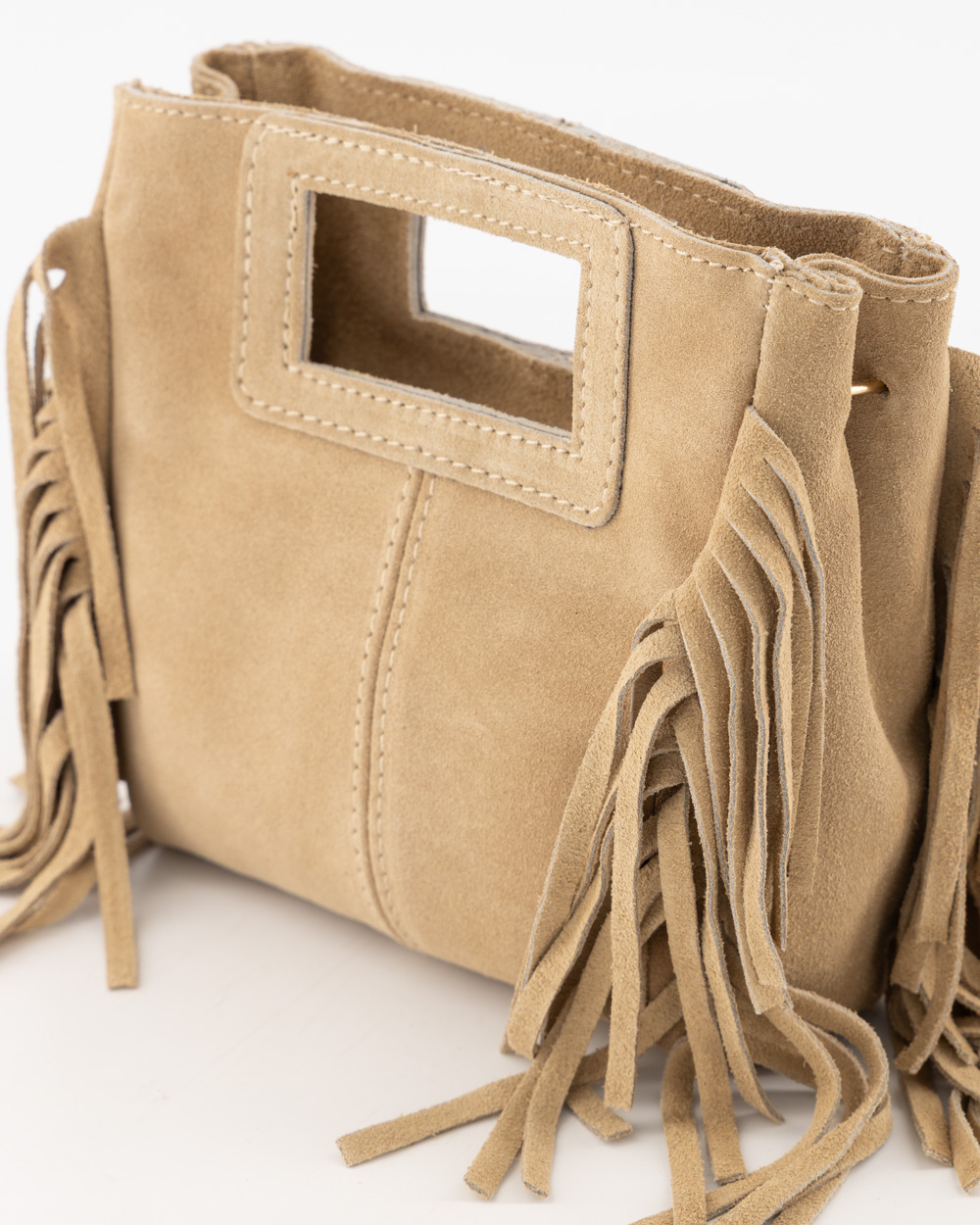 Sylvie Suede Tas - Sand - Afbeelding 4
