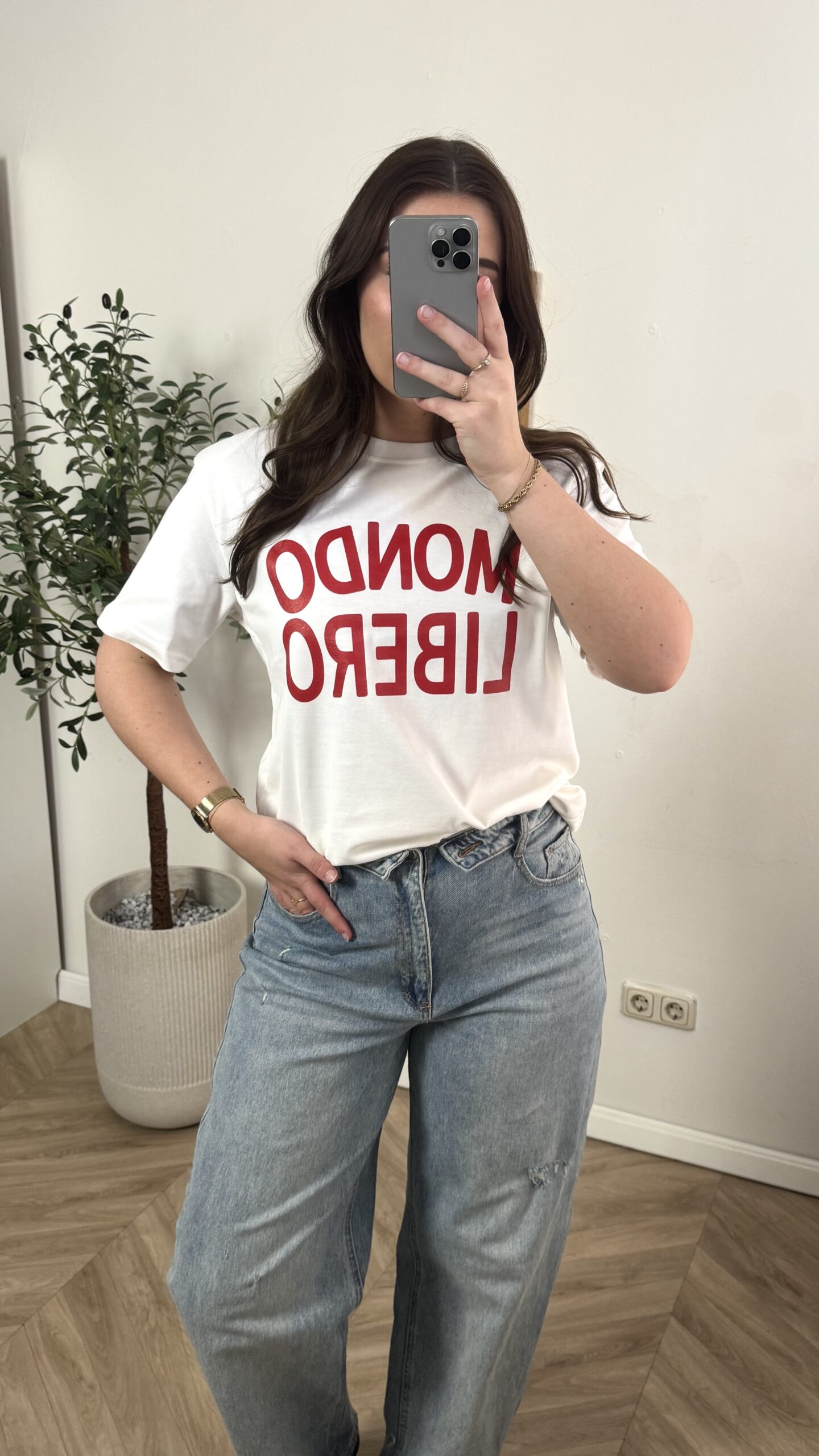 T-Shirt Mondo Libero - Wit