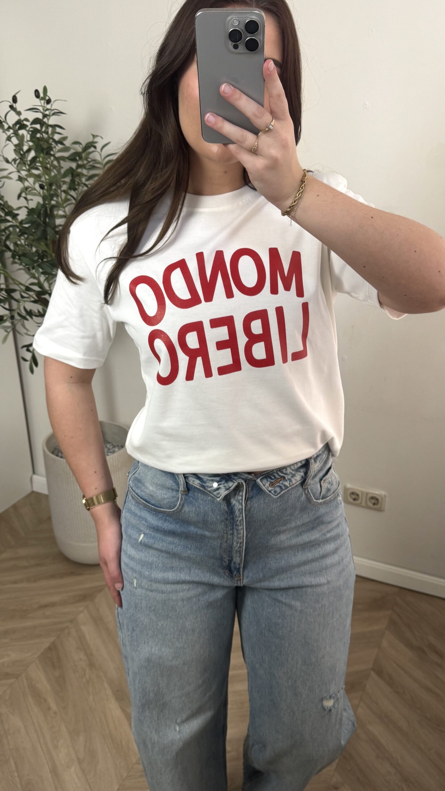 T-Shirt Mondo Libero - Wit - Afbeelding 2