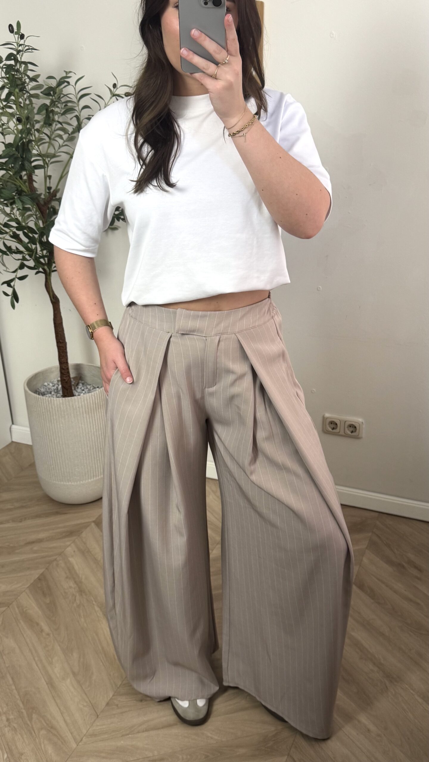 Pantalon Gestreept - Beige - Afbeelding 2