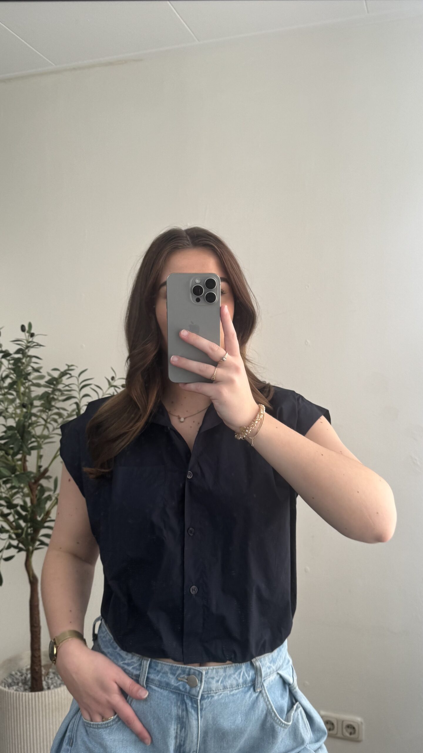 Blouse Top - Navy